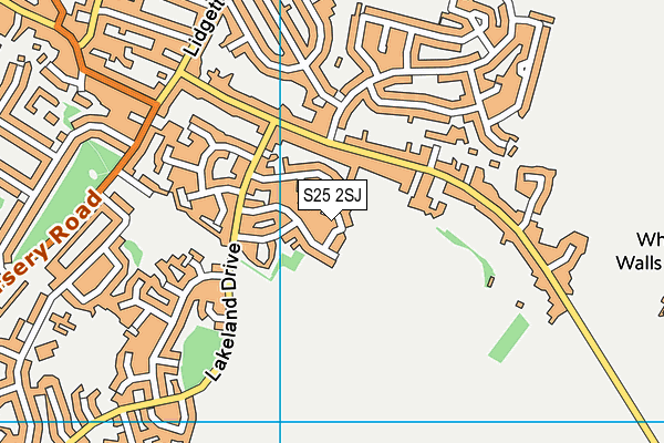 S25 2SJ map - OS VectorMap District (Ordnance Survey)