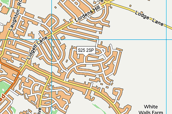 S25 2SP map - OS VectorMap District (Ordnance Survey)