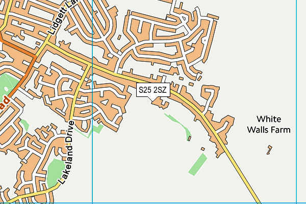 S25 2SZ map - OS VectorMap District (Ordnance Survey)