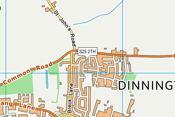 S25 2TH map - OS VectorMap District (Ordnance Survey)