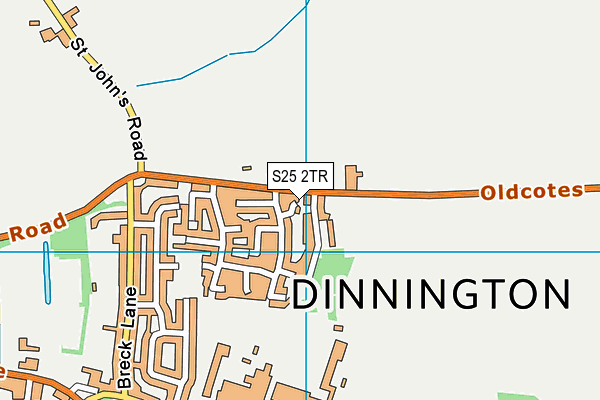 S25 2TR map - OS VectorMap District (Ordnance Survey)