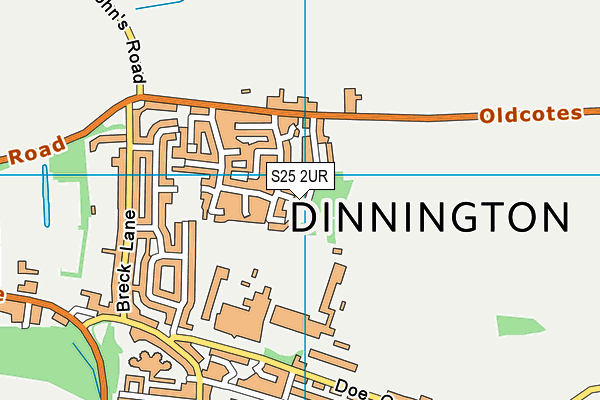 S25 2UR map - OS VectorMap District (Ordnance Survey)