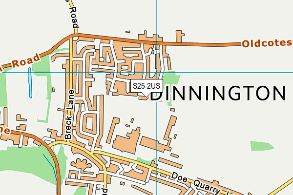 S25 2US map - OS VectorMap District (Ordnance Survey)