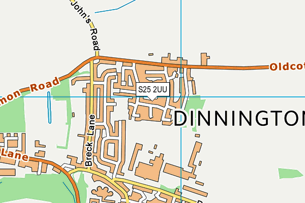 S25 2UU map - OS VectorMap District (Ordnance Survey)