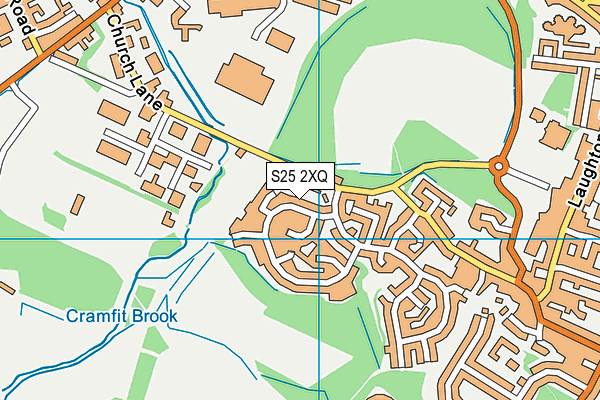 S25 2XQ map - OS VectorMap District (Ordnance Survey)