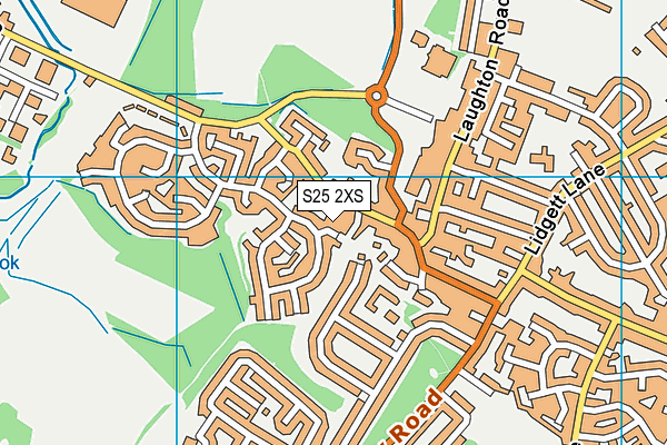 S25 2XS map - OS VectorMap District (Ordnance Survey)