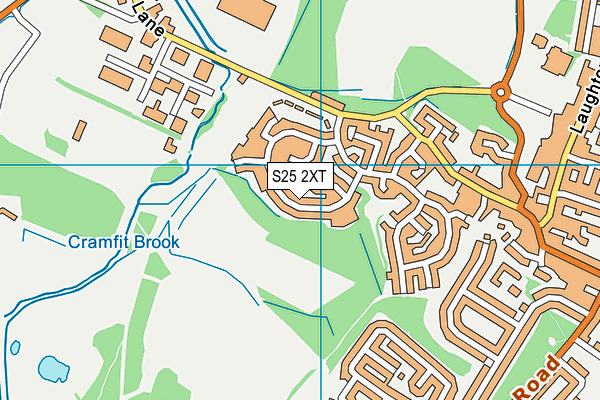 S25 2XT map - OS VectorMap District (Ordnance Survey)