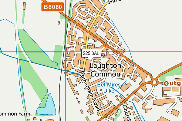 S25 3AL map - OS VectorMap District (Ordnance Survey)