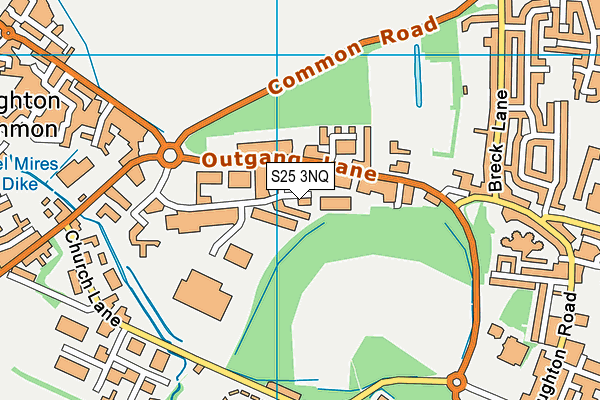 S25 3NQ map - OS VectorMap District (Ordnance Survey)