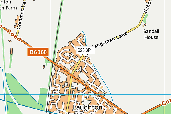 S25 3PH map - OS VectorMap District (Ordnance Survey)