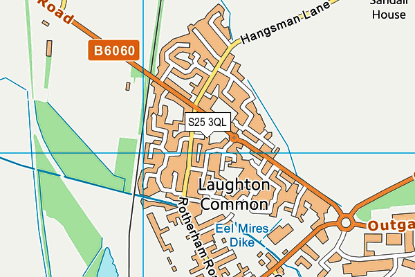 S25 3QL map - OS VectorMap District (Ordnance Survey)