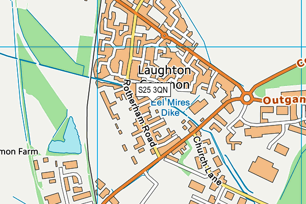 S25 3QN map - OS VectorMap District (Ordnance Survey)
