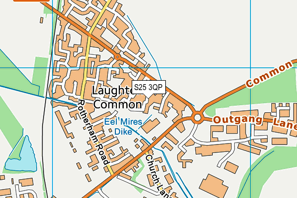 S25 3QP map - OS VectorMap District (Ordnance Survey)