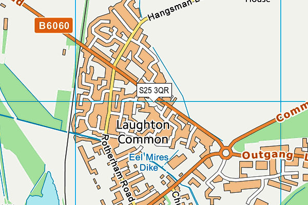 S25 3QR map - OS VectorMap District (Ordnance Survey)