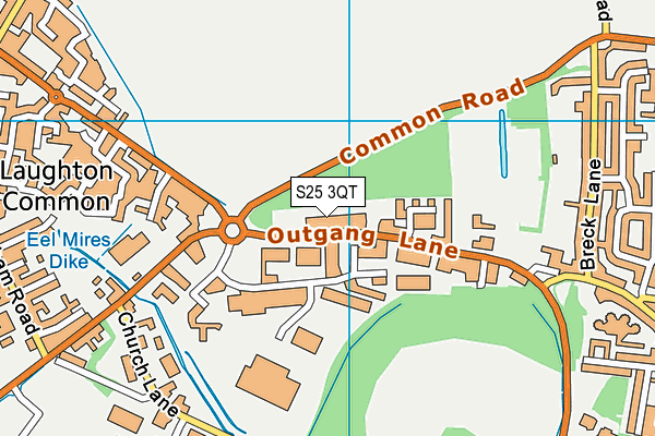 S25 3QT map - OS VectorMap District (Ordnance Survey)