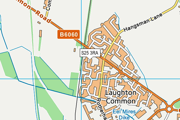 S25 3RA map - OS VectorMap District (Ordnance Survey)