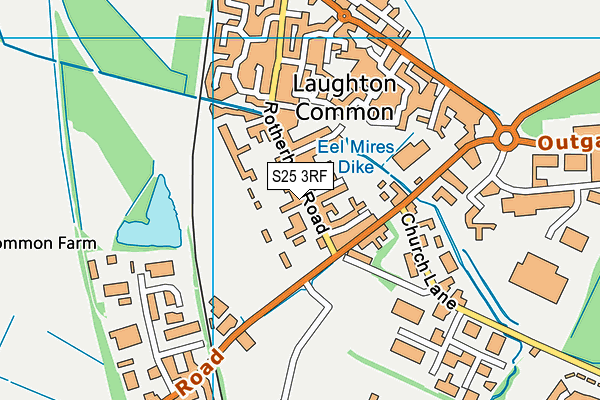 S25 3RF map - OS VectorMap District (Ordnance Survey)