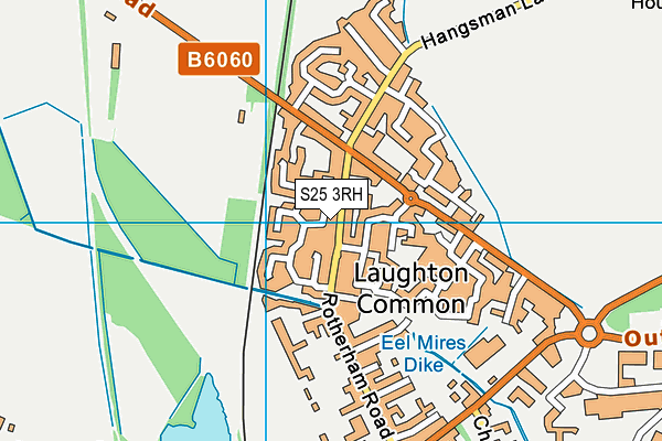 S25 3RH map - OS VectorMap District (Ordnance Survey)