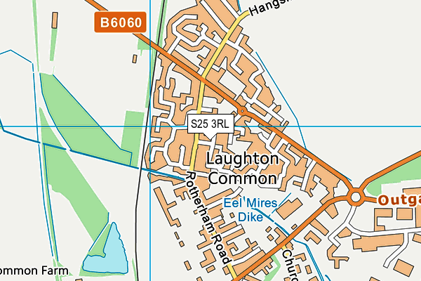 S25 3RL map - OS VectorMap District (Ordnance Survey)