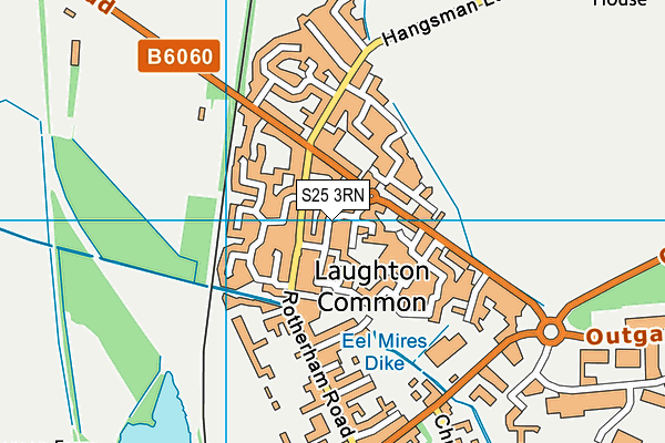S25 3RN map - OS VectorMap District (Ordnance Survey)