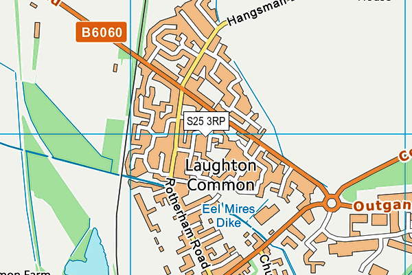 S25 3RP map - OS VectorMap District (Ordnance Survey)