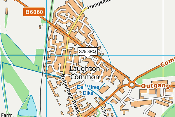 S25 3RQ map - OS VectorMap District (Ordnance Survey)