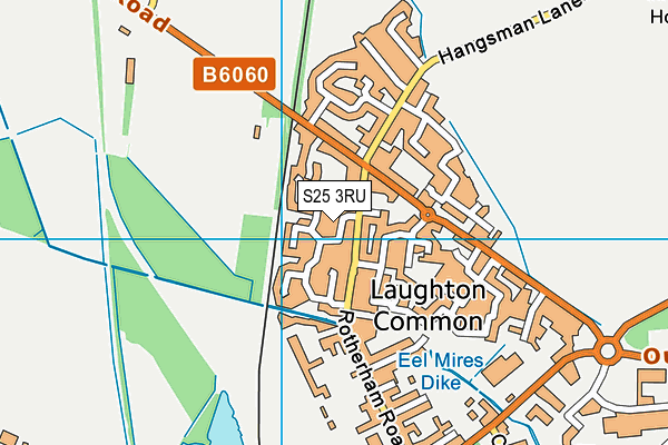 S25 3RU map - OS VectorMap District (Ordnance Survey)