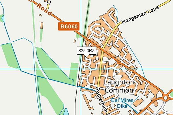 S25 3RZ map - OS VectorMap District (Ordnance Survey)