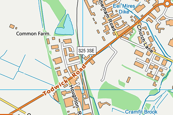 S25 3SE map - OS VectorMap District (Ordnance Survey)