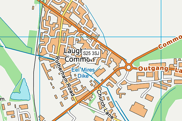 S25 3SJ map - OS VectorMap District (Ordnance Survey)