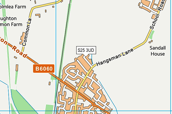 S25 3UD map - OS VectorMap District (Ordnance Survey)