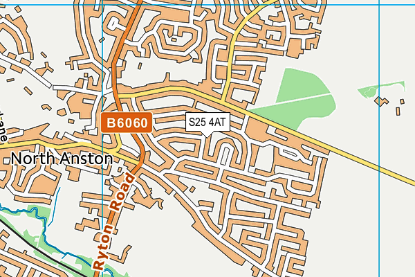 S25 4AT map - OS VectorMap District (Ordnance Survey)