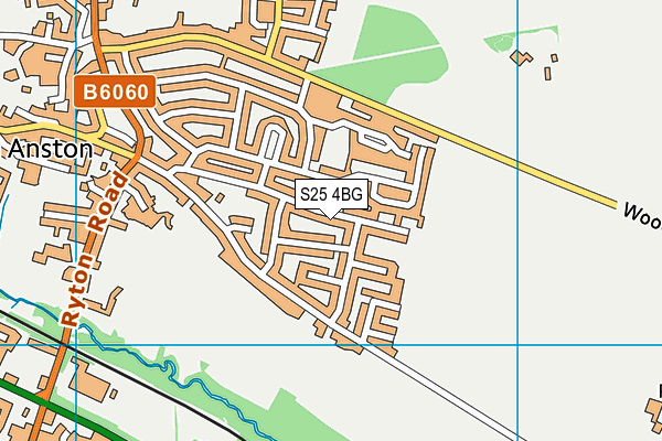 S25 4BG map - OS VectorMap District (Ordnance Survey)