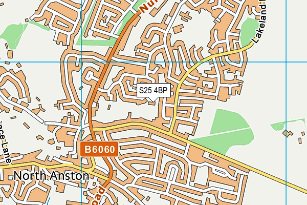 S25 4BP map - OS VectorMap District (Ordnance Survey)