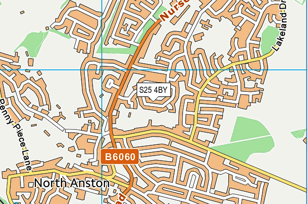 S25 4BY map - OS VectorMap District (Ordnance Survey)