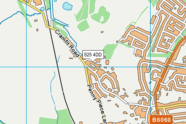 S25 4DD map - OS VectorMap District (Ordnance Survey)