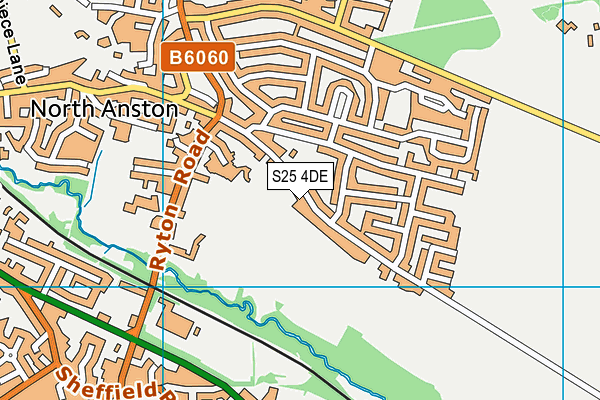 S25 4DE map - OS VectorMap District (Ordnance Survey)