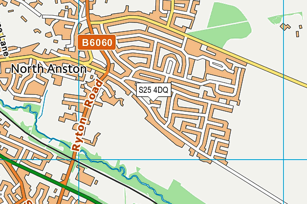 S25 4DQ map - OS VectorMap District (Ordnance Survey)