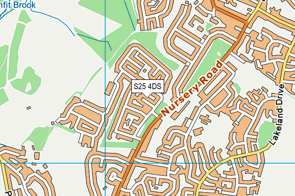 S25 4DS map - OS VectorMap District (Ordnance Survey)