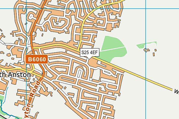 S25 4EF map - OS VectorMap District (Ordnance Survey)