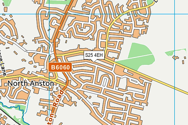S25 4EH map - OS VectorMap District (Ordnance Survey)