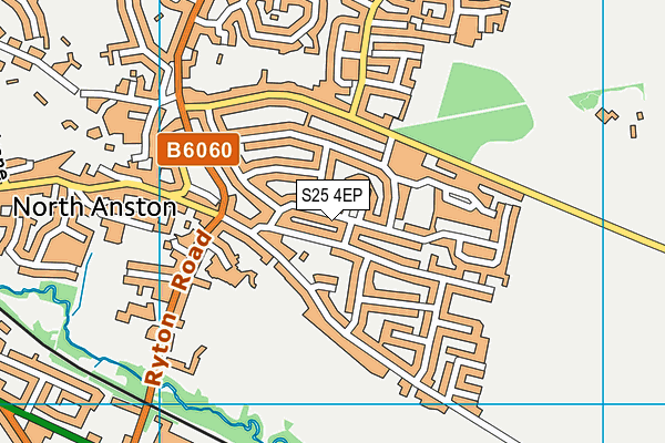 S25 4EP map - OS VectorMap District (Ordnance Survey)