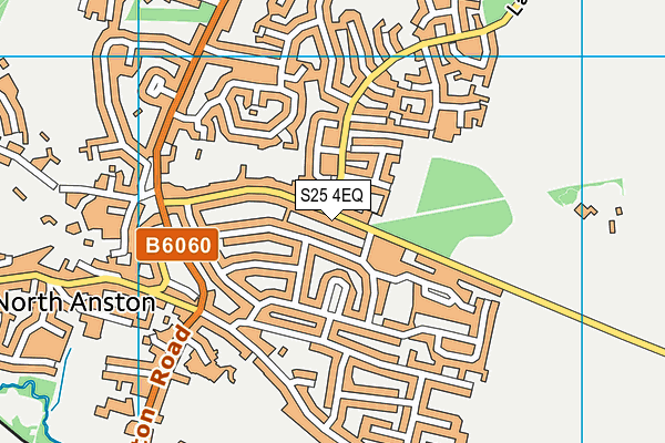 S25 4EQ map - OS VectorMap District (Ordnance Survey)