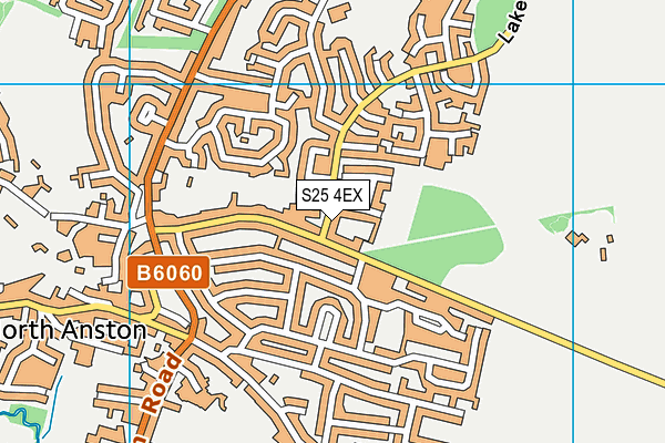 S25 4EX map - OS VectorMap District (Ordnance Survey)