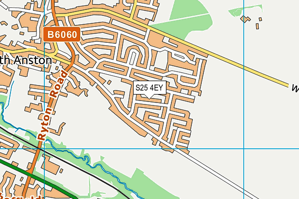 S25 4EY map - OS VectorMap District (Ordnance Survey)