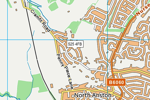 S25 4FB map - OS VectorMap District (Ordnance Survey)