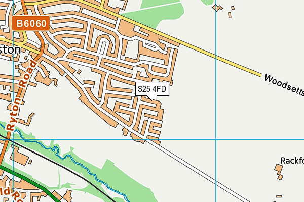 S25 4FD map - OS VectorMap District (Ordnance Survey)
