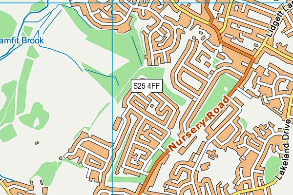 S25 4FF map - OS VectorMap District (Ordnance Survey)