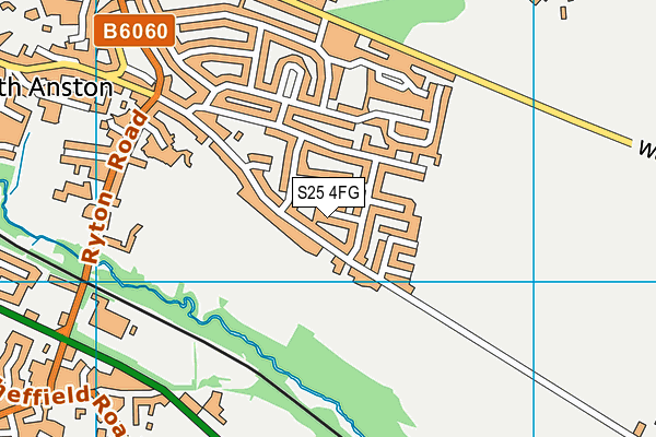 S25 4FG map - OS VectorMap District (Ordnance Survey)