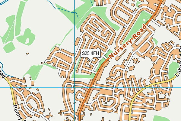 S25 4FH map - OS VectorMap District (Ordnance Survey)